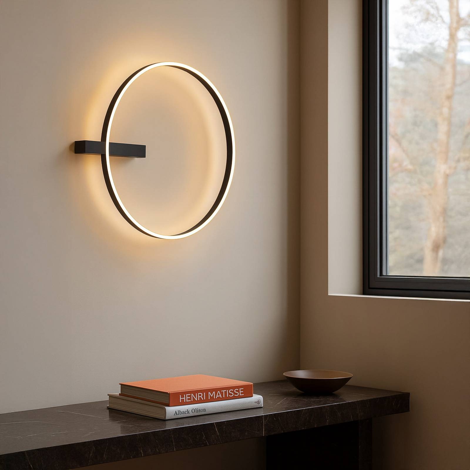 Lucande LED-Deckenlampe Isalin, 60 cm, schwarz, CCT, dimmbar günstig online kaufen