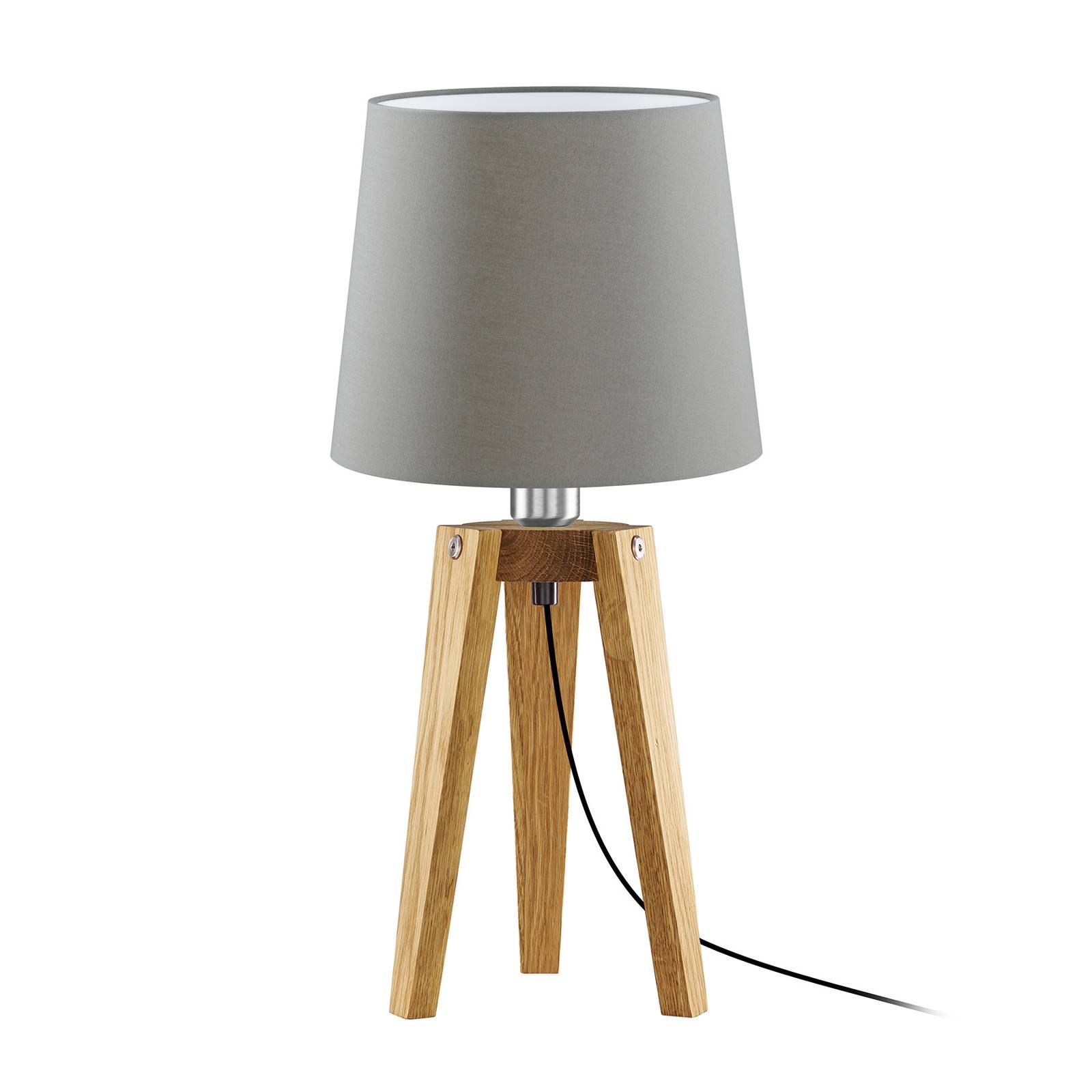 HerzBlut Anni lampe à poser chêne huilé/taupe