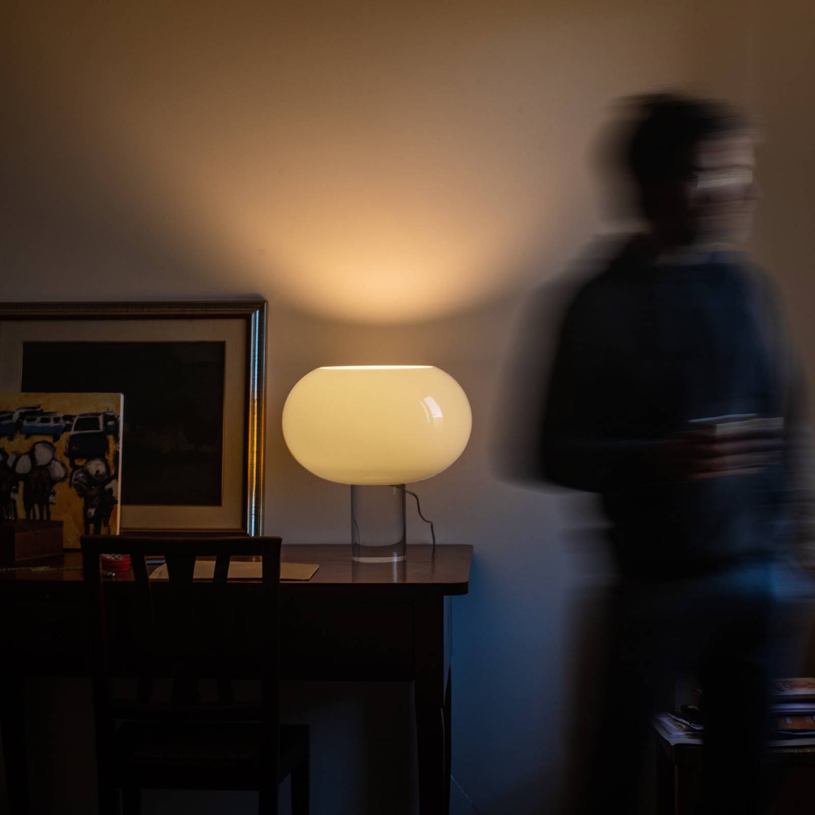 Foscarini Tischleuchte Buds 2, weiß, Glas, Kunststoff, E27 günstig online kaufen