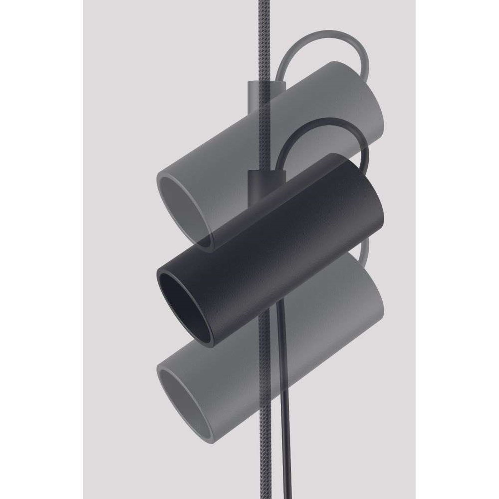 Cima Lustră Pendul/Lampadar Matt Black/Silver - Lodes