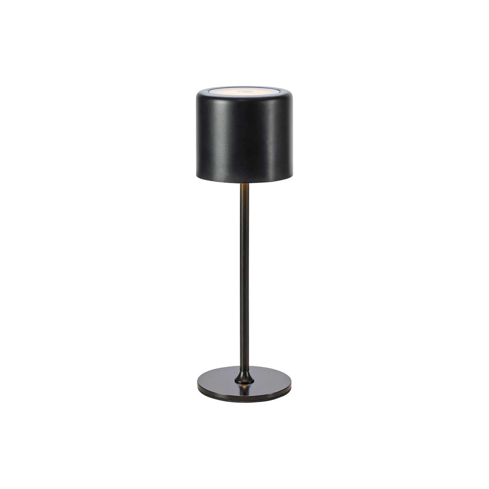 Акумулаторна настолна лампа Filo за външна употреба, черна