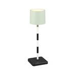 Lampe de table LED rechargeable Fernandez, vert, IP54, CCT, intensité