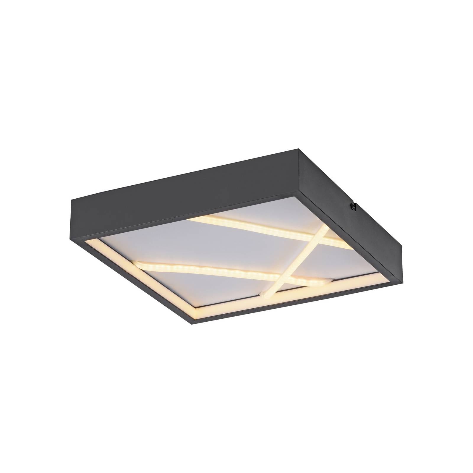 JUST LIGHT LED-Deckenleuchte 14092-18, 28W, 3000K, 3500lm, warmweiß, IP20, schwarz