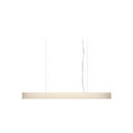 LZF I-Club Slim żyrandol LED 120 cm, kość słoniowa