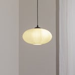 Coco dining table light, Ø 30 cm, black/opal, glass
