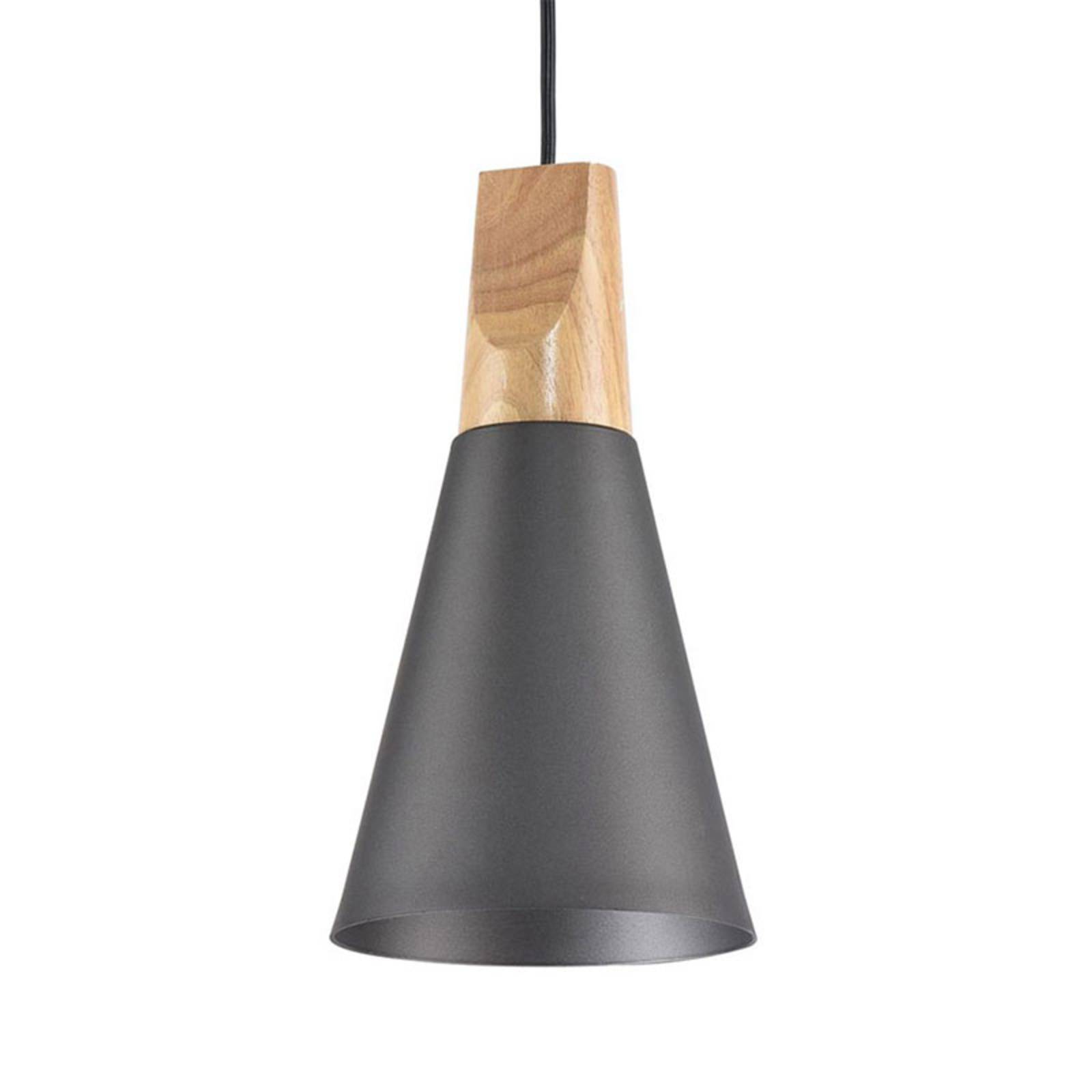 Lampa wisząca Bicones w kolorze czarnym, Ø 14cm