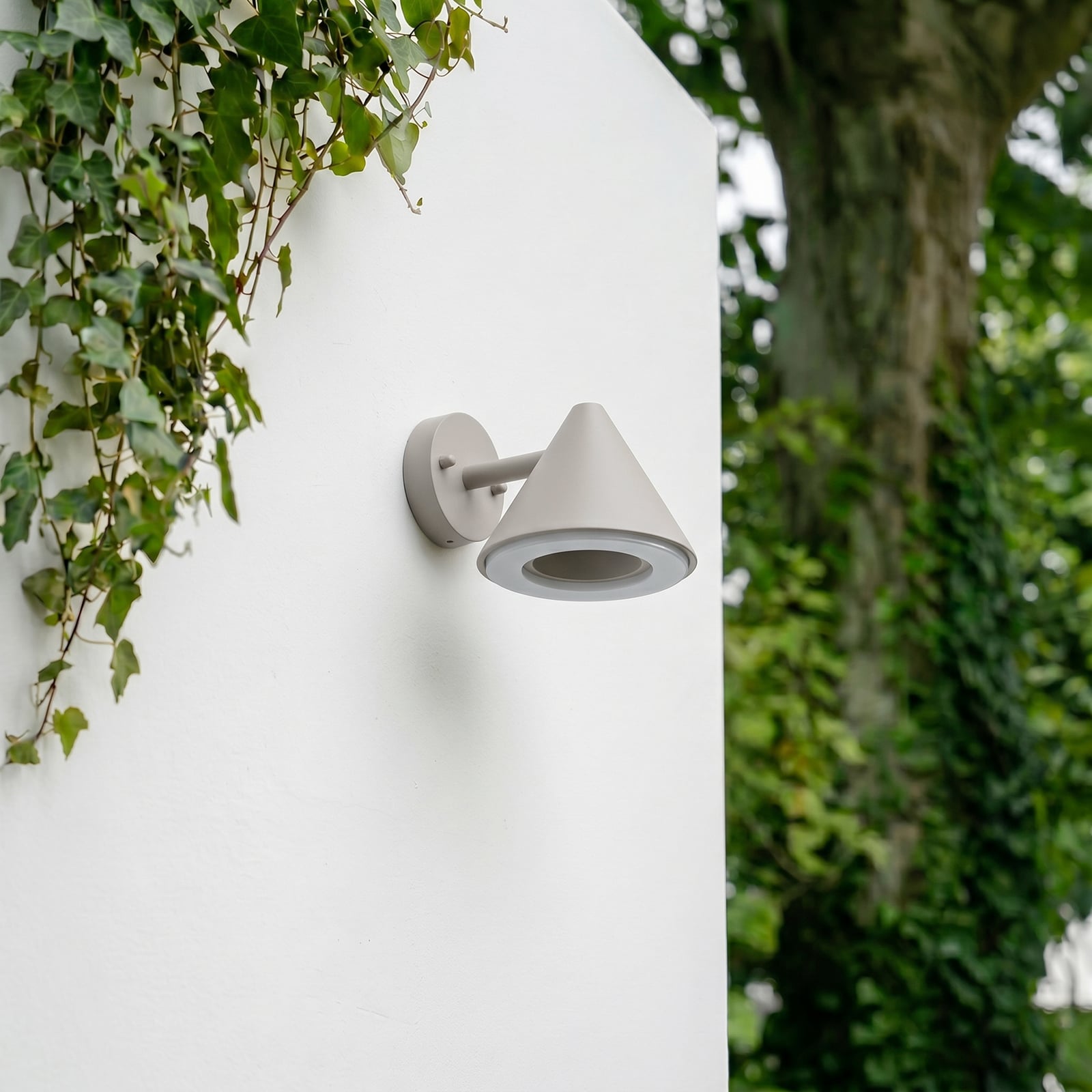 Soran LED kültéri fali világítás, fém, magasság 12 cm, szürkésbarna, IP44 –