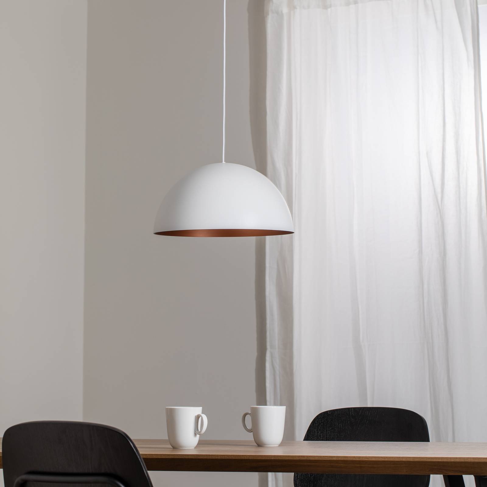 Lampa wisząca LED Studio Line 50996, biały/miedź, Ø 35 cm