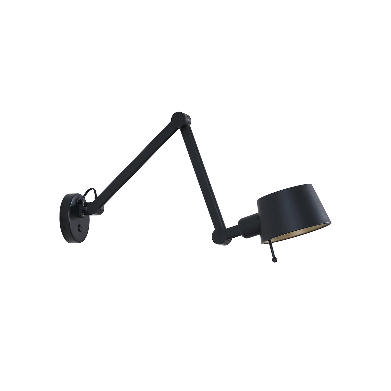 Lucande Wandleuchte Silka, 94 cm, schwarz, verstellbar, E27