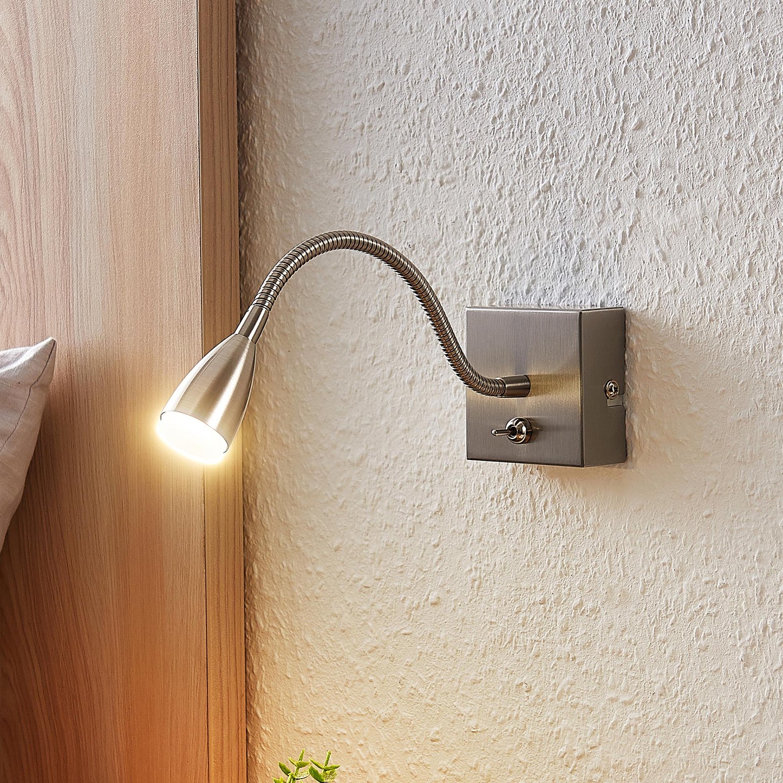 Jolka LED Nástěnné Svítidlo Nickel - Lindby