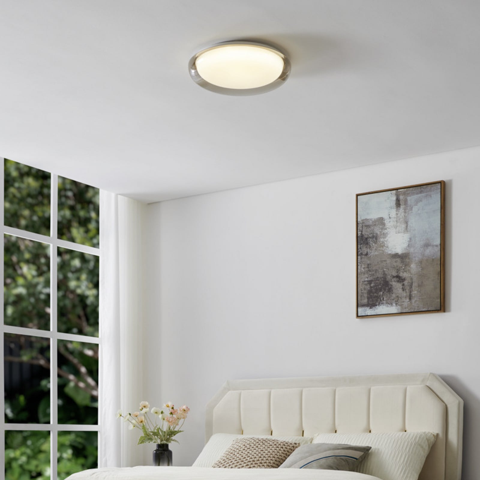 Plafón LED CONISTARINO de EGLO, marrón, Ø 40 cm, CCT Plafón LED CONISTARINO de EGLO, marrón, Ø 40 cm, CCT