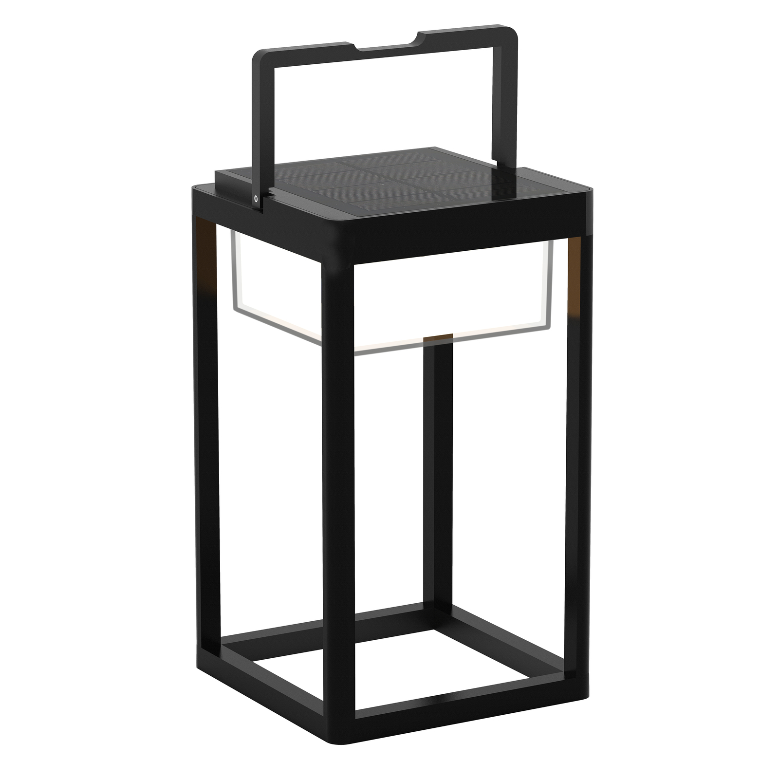 Tilena Square Célula solar Candeeiro de mesa Preto - Lucande