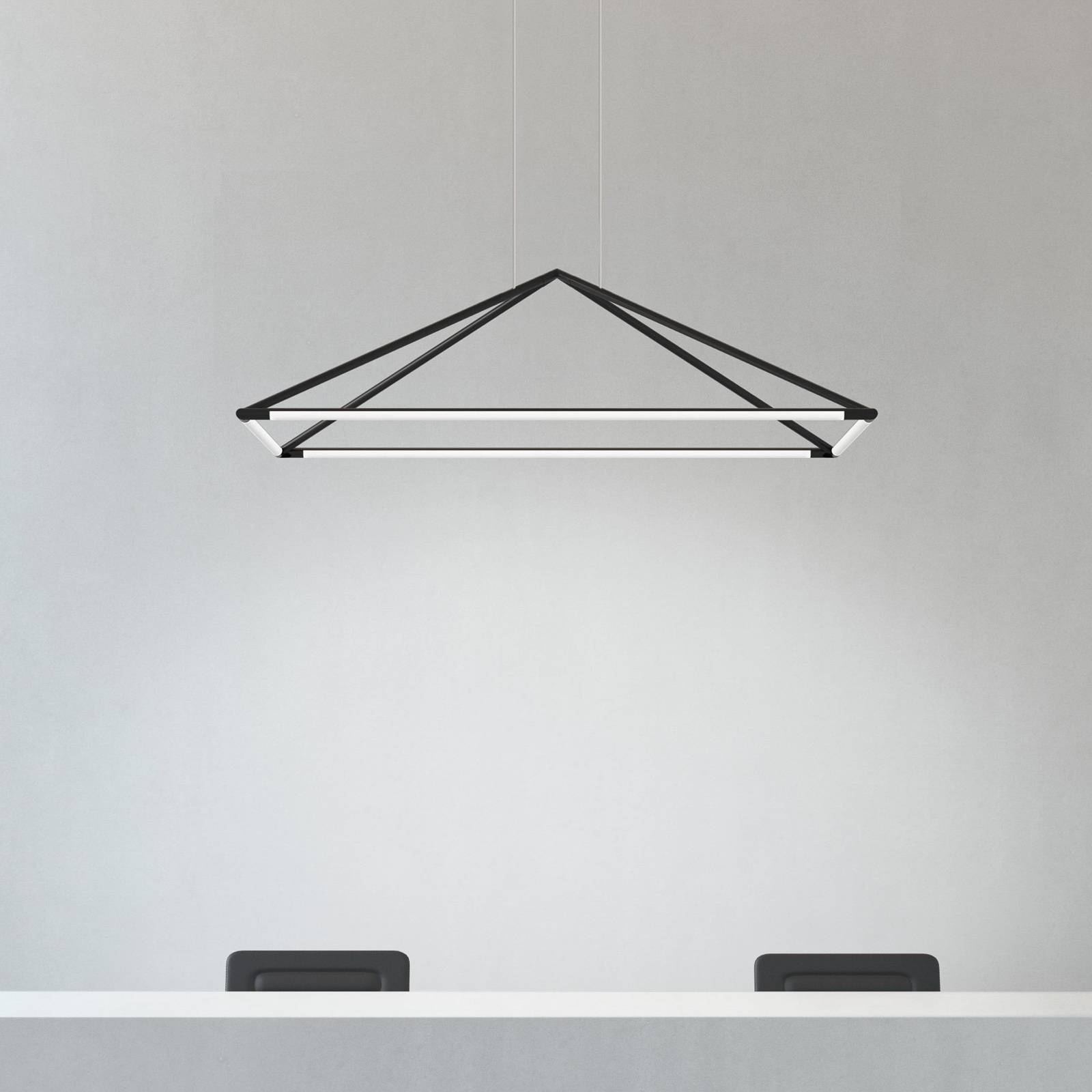 Photos - Chandelier / Lamp Leds C4 LEDS-C4 Tubs LED hanging light matt black 120x80cm 