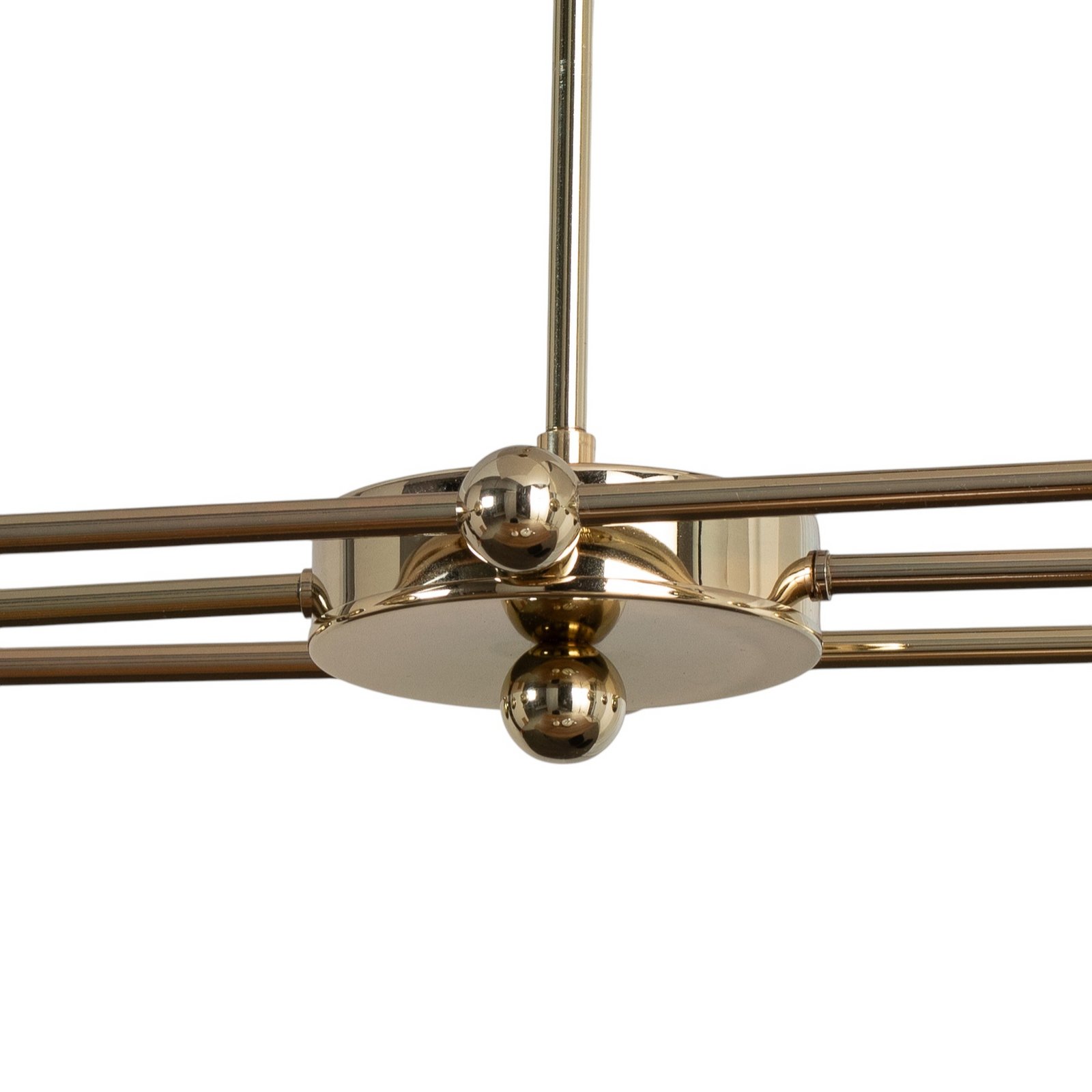 Trento pendant light, black, glass, 6-bulb, G9
