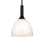 BELLEVUE hanging light, black/opal, 14 cm glass, G9 - Halo Design