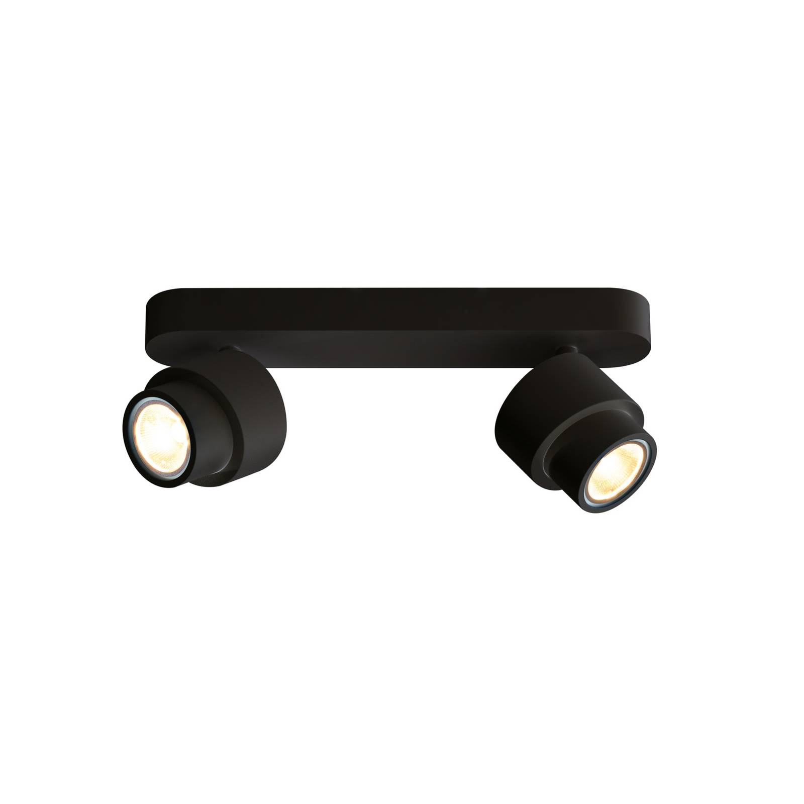 LED-Spot BRUSH, schwarz, 30 cm, 2-flg., Metall, dim, 2.700 K