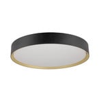 SLV LED таванна лампа Decona, Ø 42 cm, черно/златисто