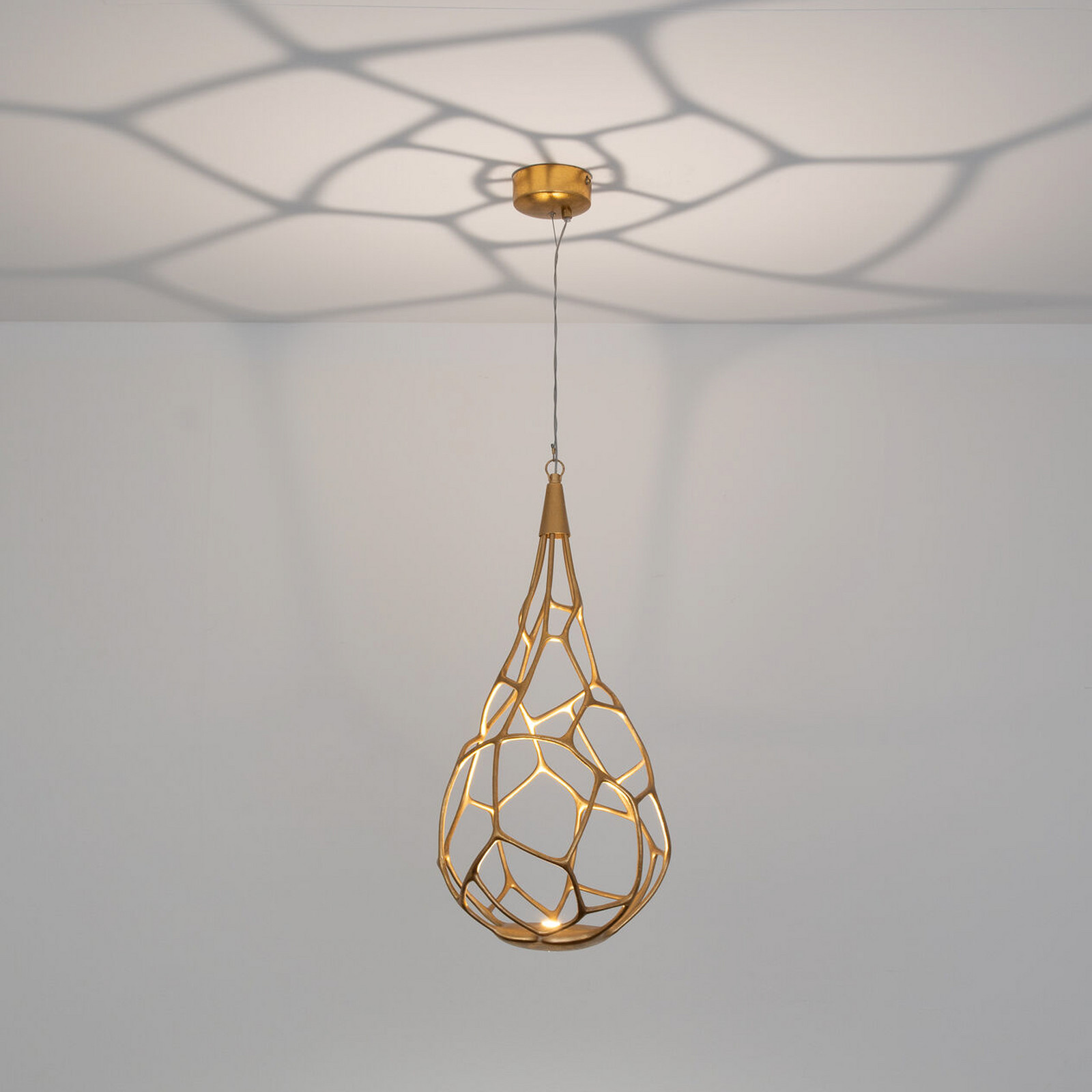 Holländer Lampă suspendată LED GOCILUME aurie Ø 30 cm metal dimabil - Camera de zi / sufragerie - Modern