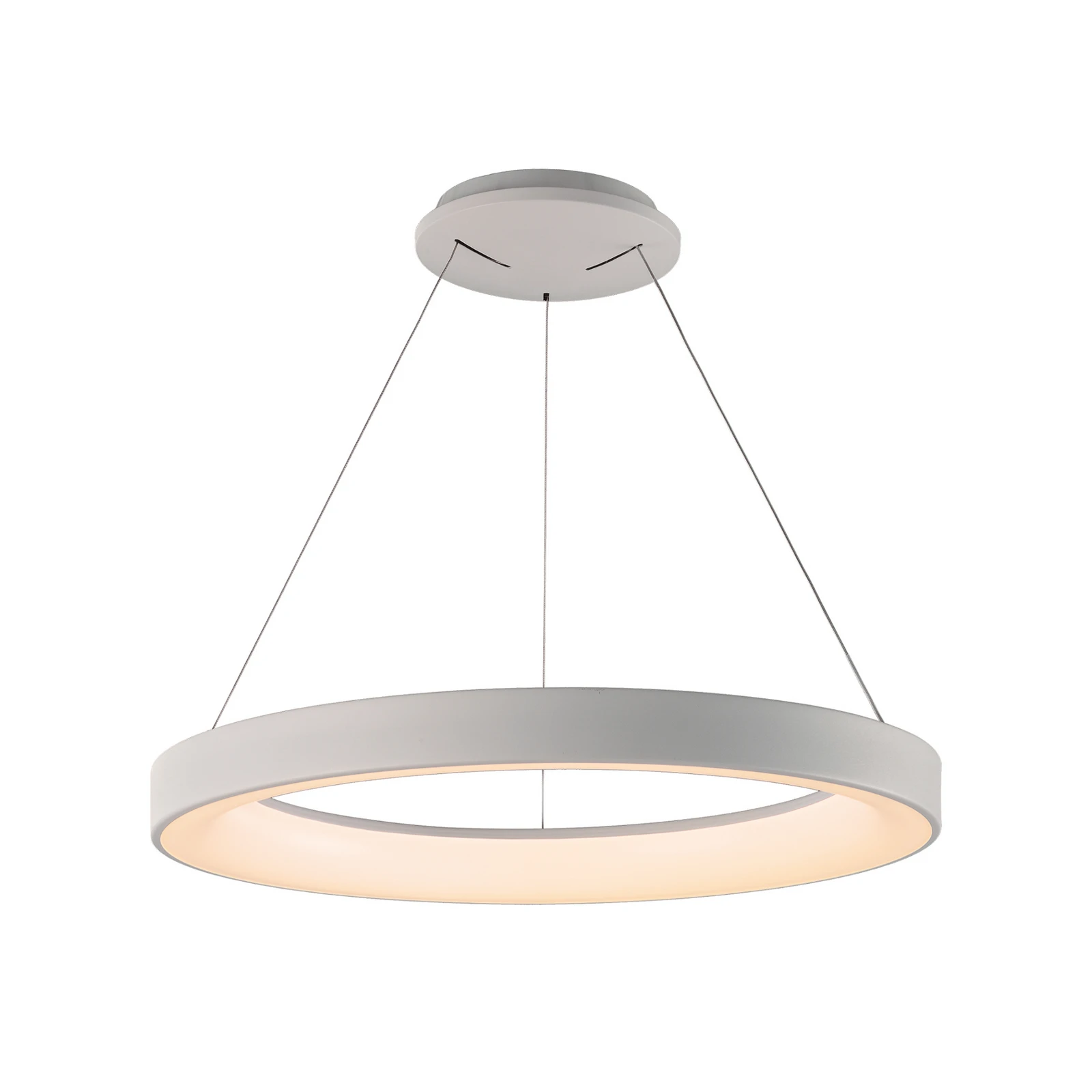 Έξυπνη κρεμαστή λάμπα LED Niseko II, Ø 50 cm, λευκή, CCT, με δυνατότητα