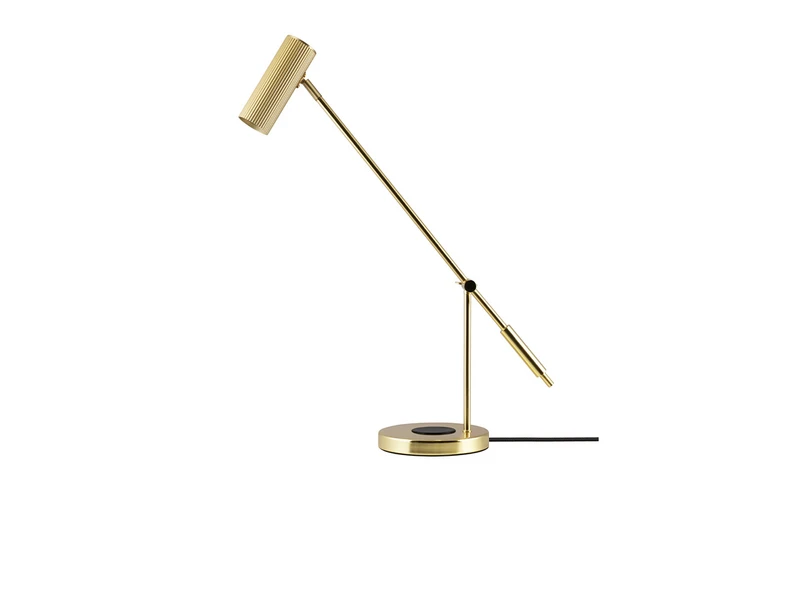 Globen Lighting – Hubble Read Bordslampa w/Wireless Charging Brushed Brass