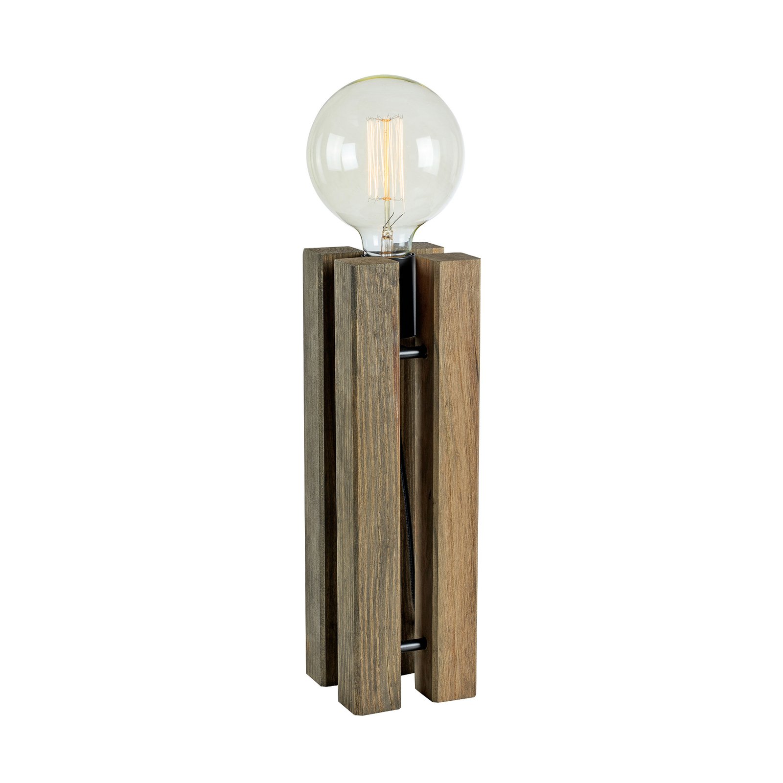 Lampe à poser Lodge, hauteur 36 cm, brun, bois