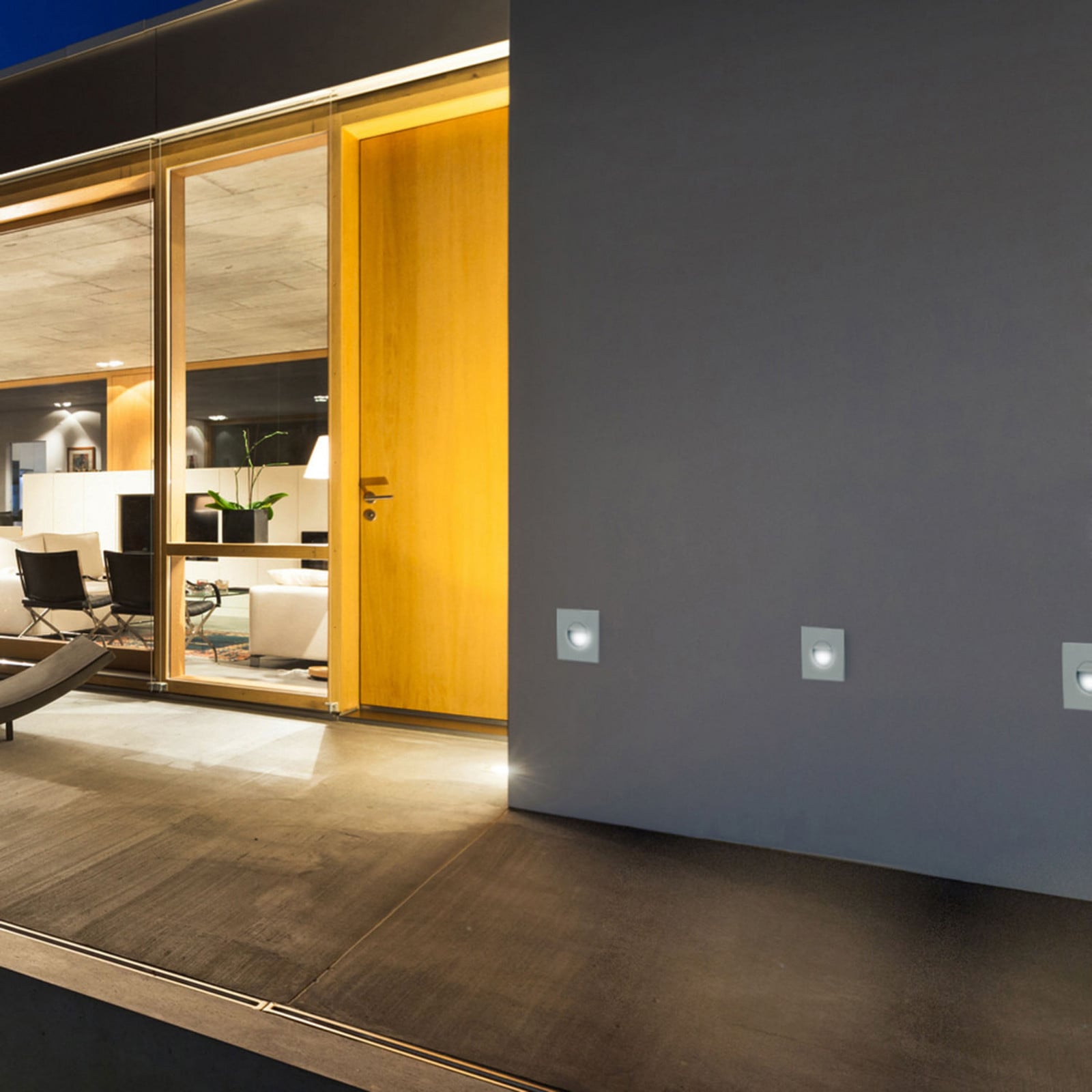 Luz LED embutida Aspen, difusor, angular, branco
