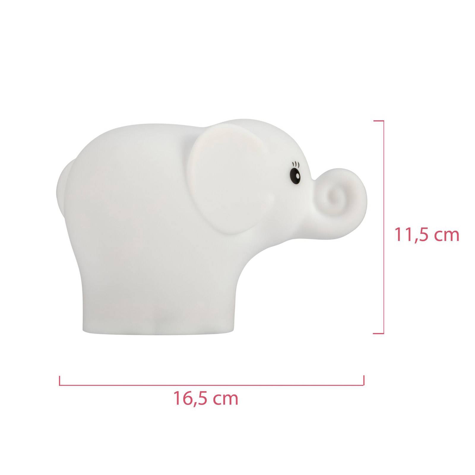 Pauleen Night Elephant lampka nocna LED, USB, RGBW