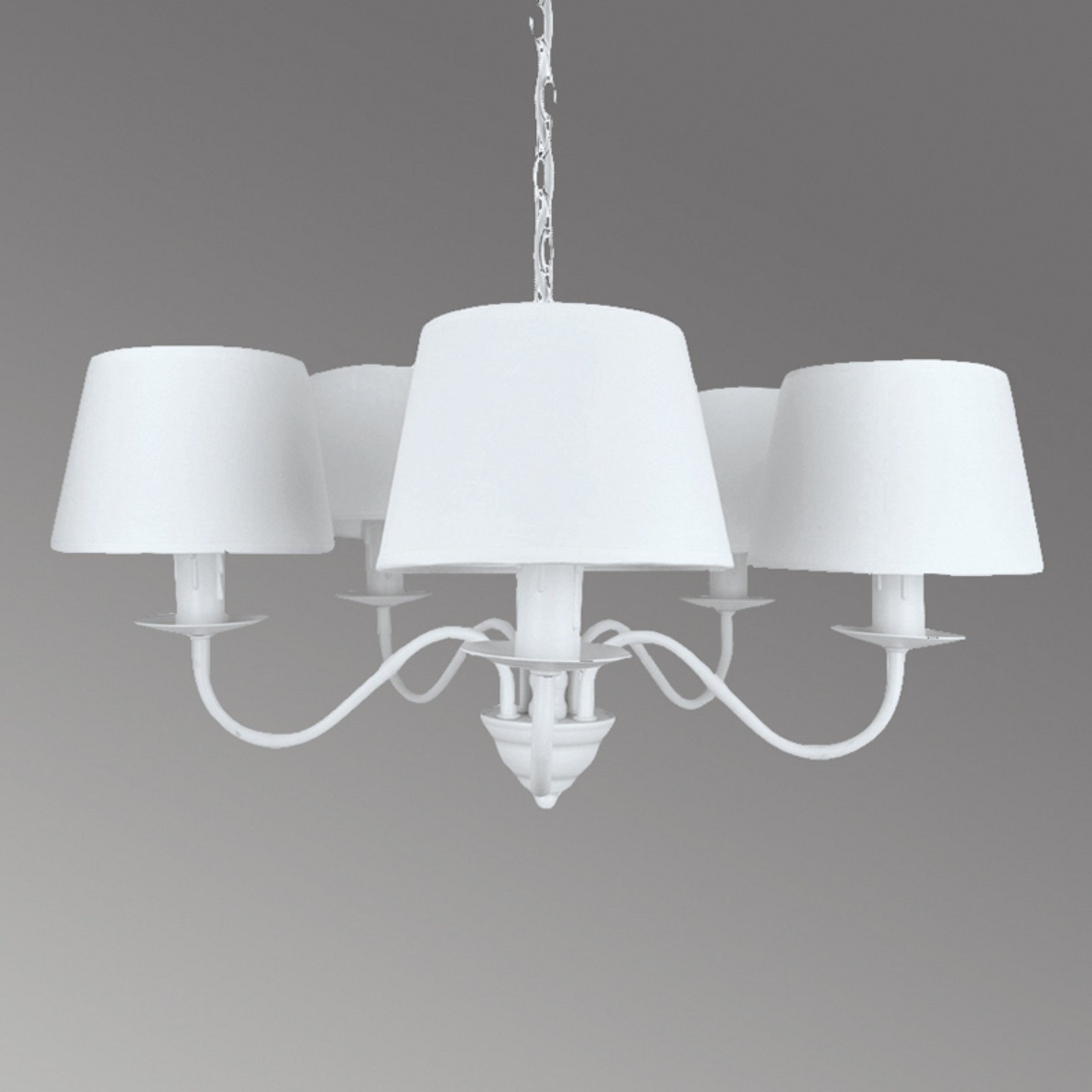 Candelabru Reanna cu abajururi pe alb