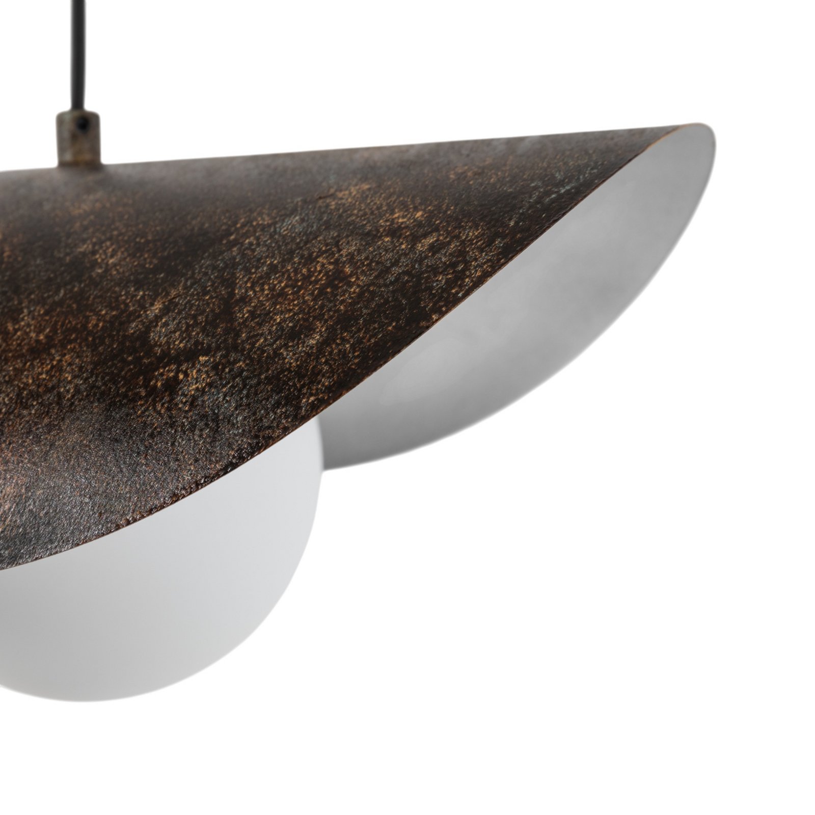 Lampada a sospensione Vatoz, a 1 luce, nera, Ø 40 cm, metallo/vetro Lampada a sospensione Vatoz, a 1 luce, nera, Ø 40 cm, metallo/vetro