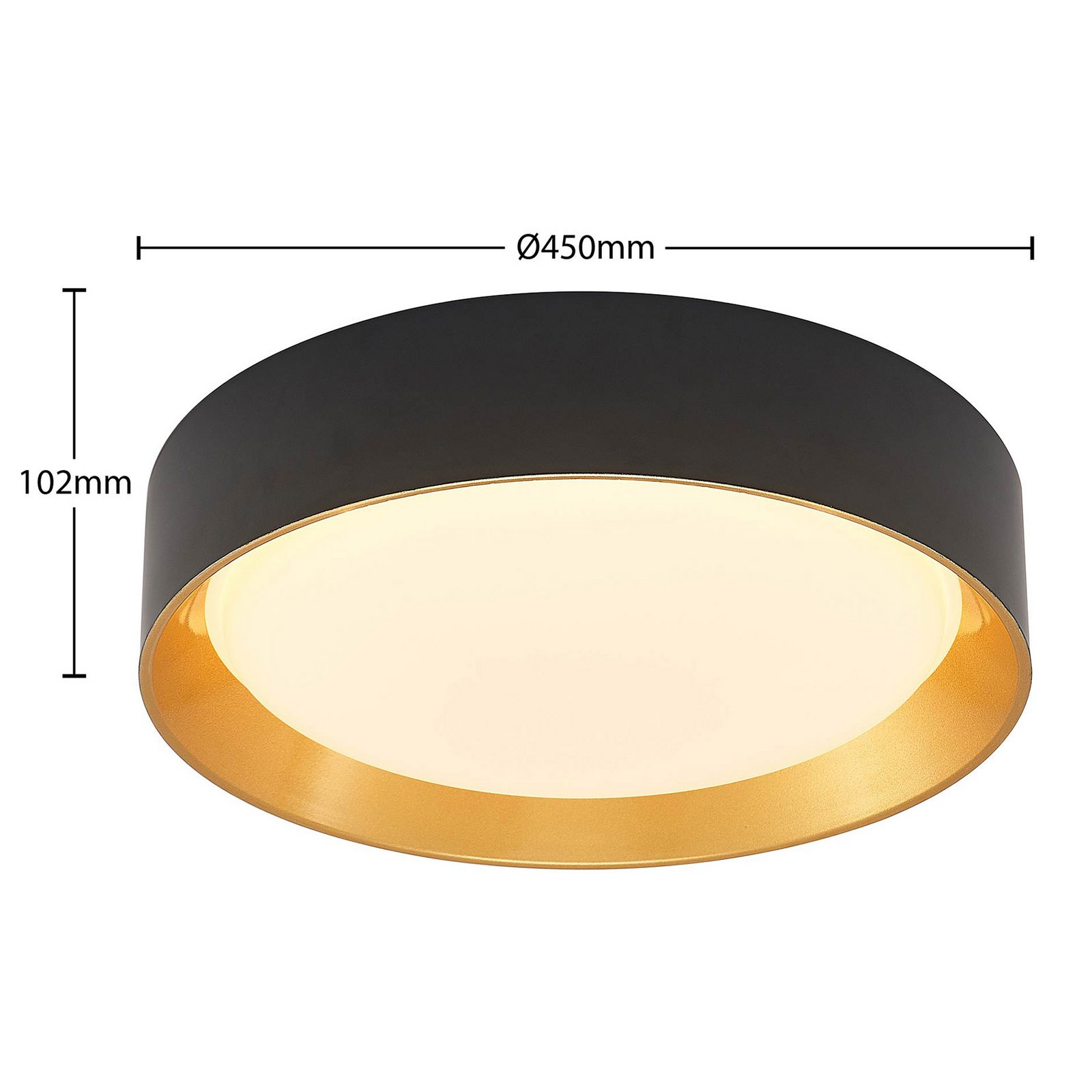 Kambia LED Stropní Lampa Ø45 Black/Gold - Lindby