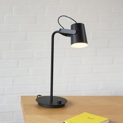 HÜBSCH Ardent stolní lampa, černá, železo, E14, výška 54 cm