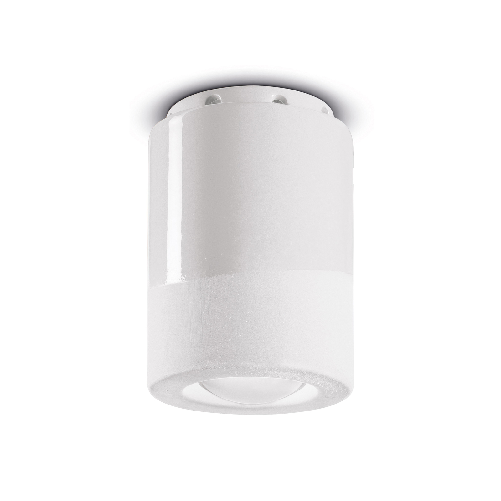 PI ceiling lamp, cylindrical, Ø 8.5 cm, white