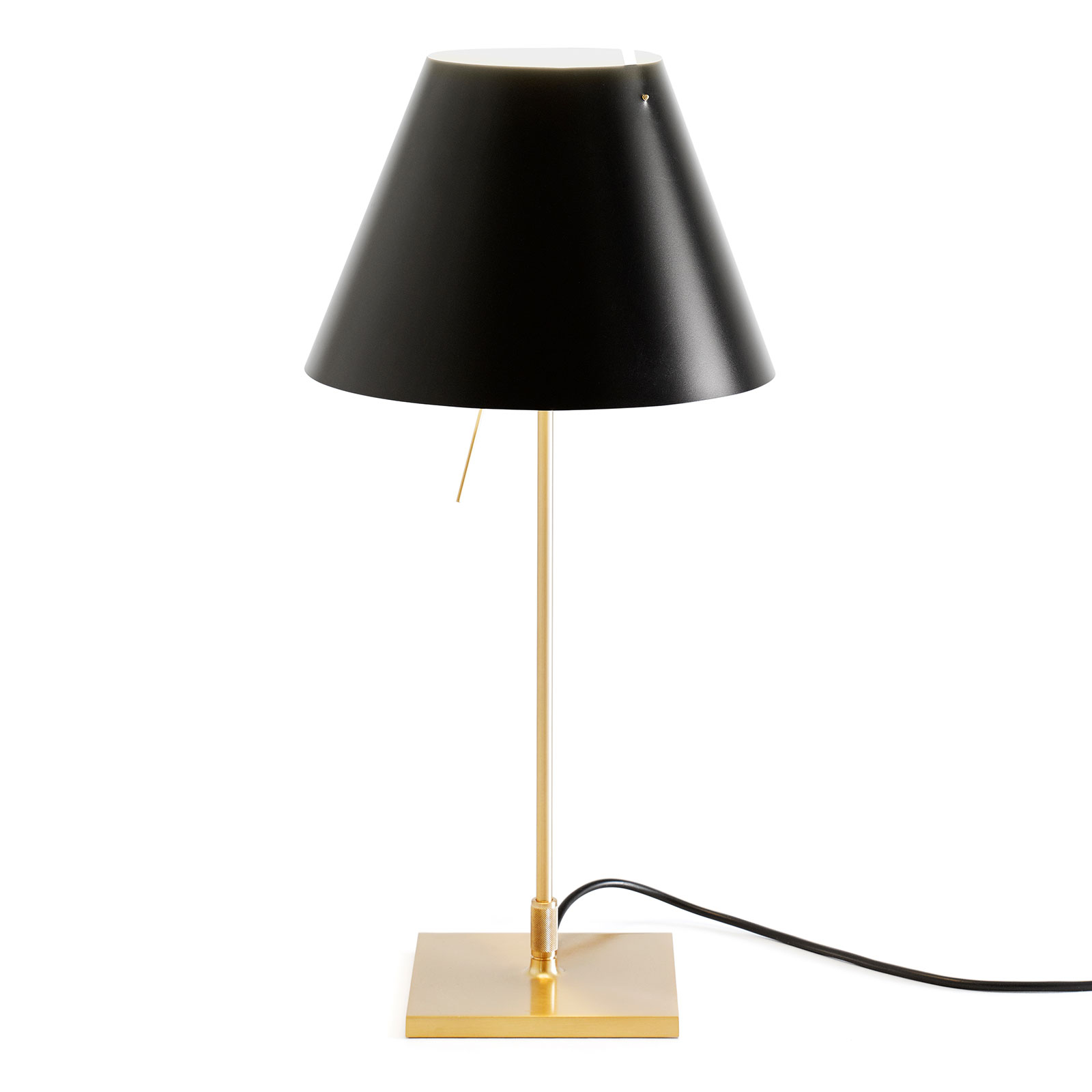 Luceplan Costanzina lampa stołowa mosiądz czarny