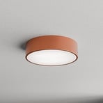 Cleo 300 loftlampe, kobber, sensor, IP54, Ø 30 cm, metal