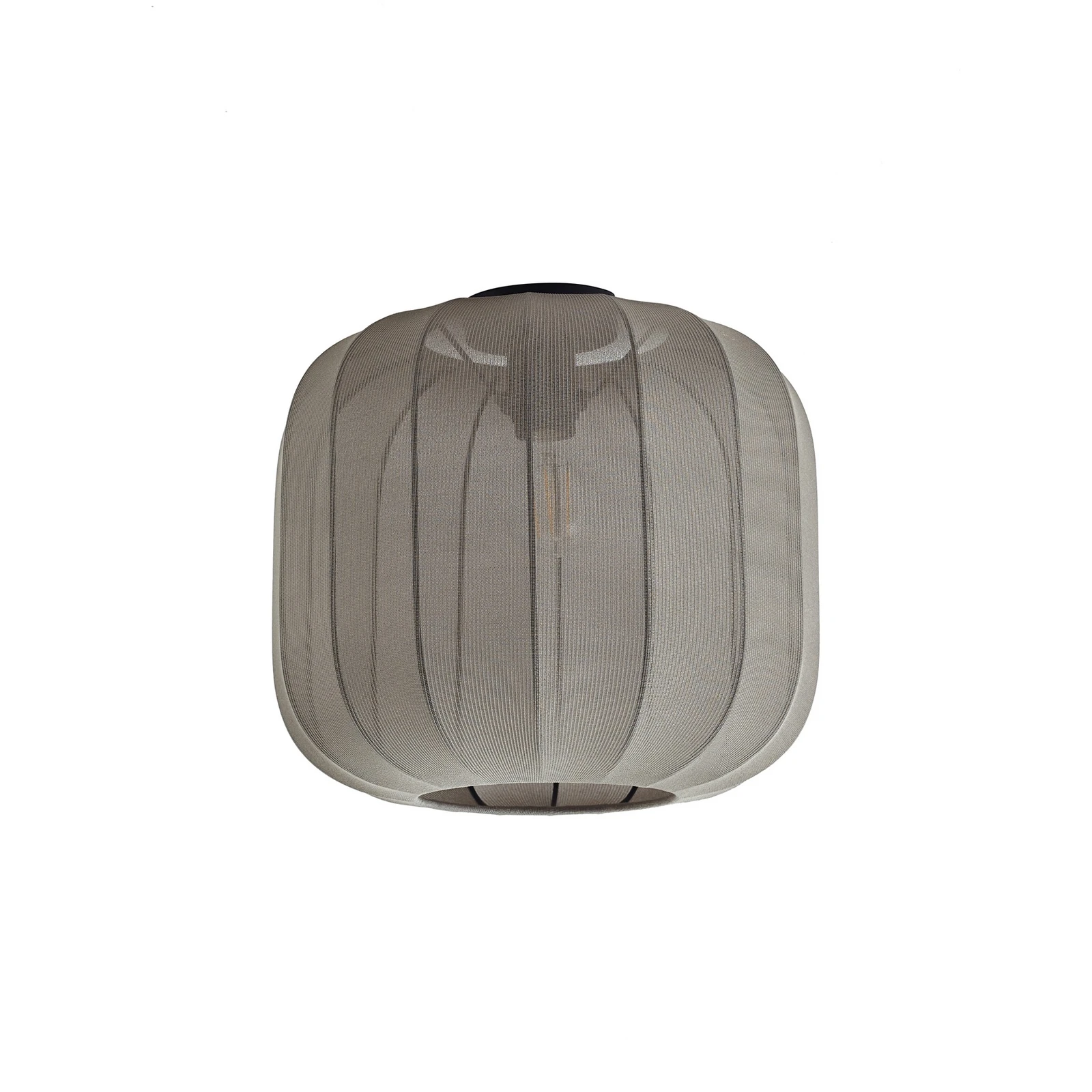 Lindby Helin loftlampe, grå, stof, Ø 35 cm