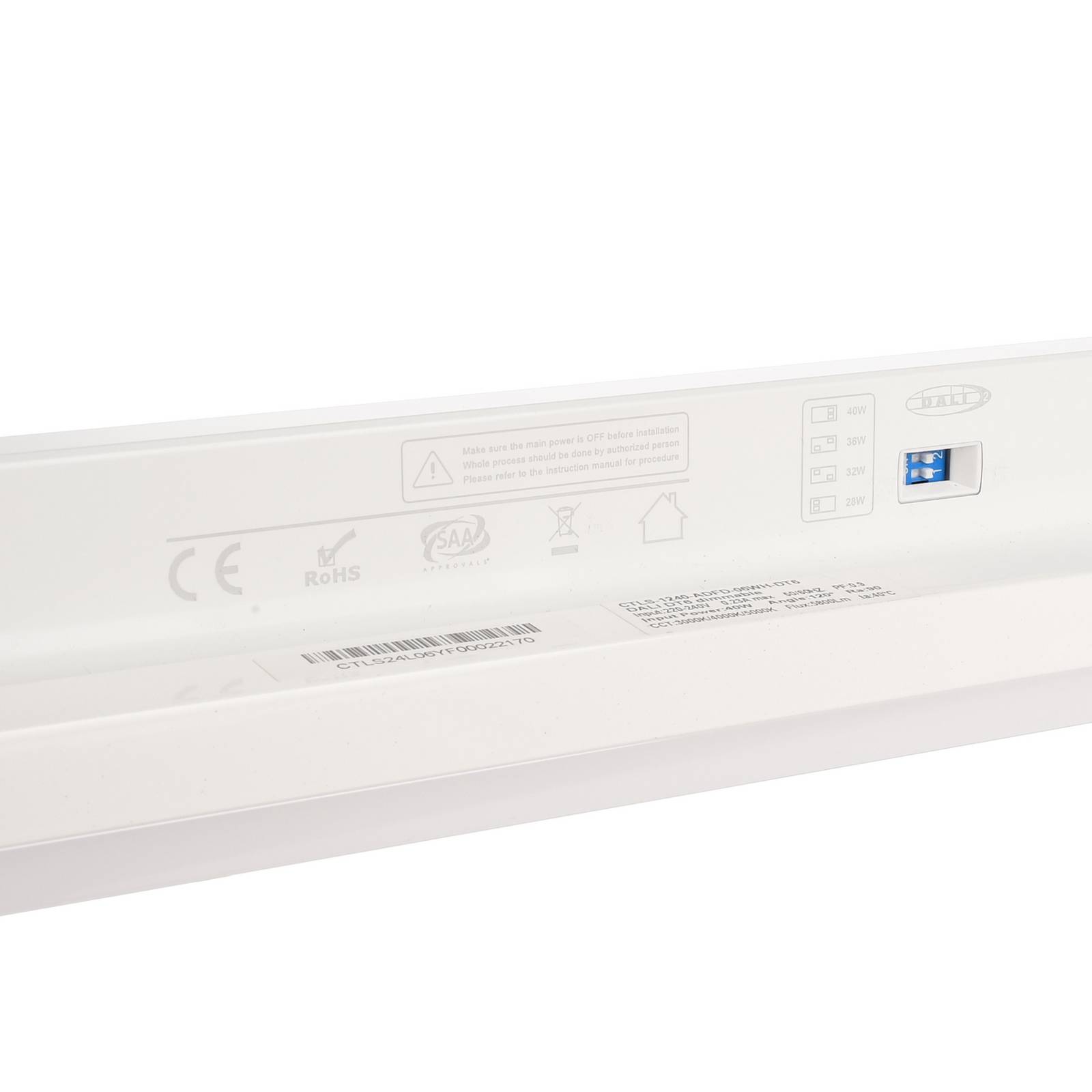Deko-Light Lampe LED sur rail LINEAR PRO, blanc, CCT 120 cm triphasé DALI