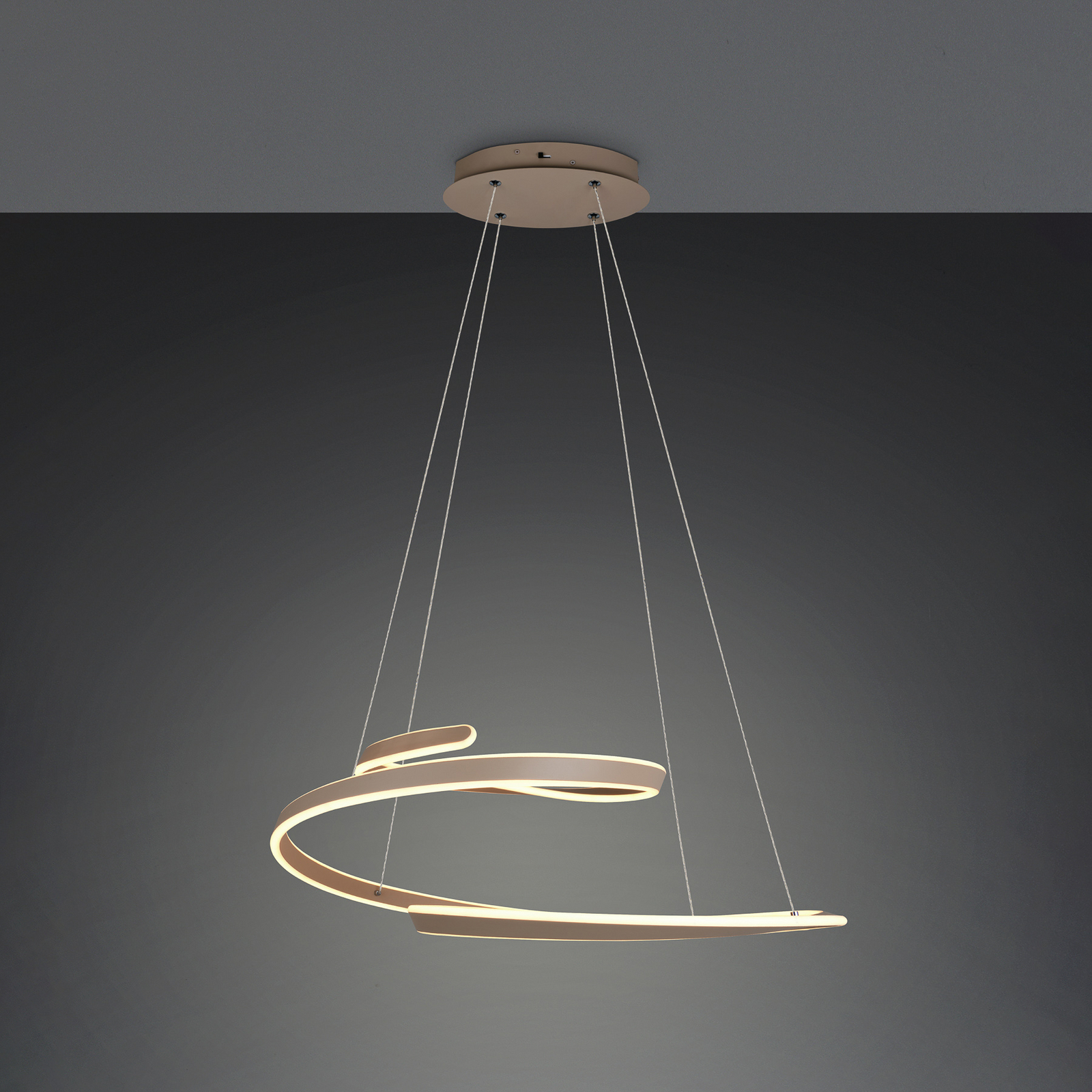 LED piekaramā lampa „Arlington“, smilškrāsā, garums 80 cm, metāla, CCT LED piekaramā lampa „Arlington“, smilškrāsā, garums 80 cm, metāla, CCT