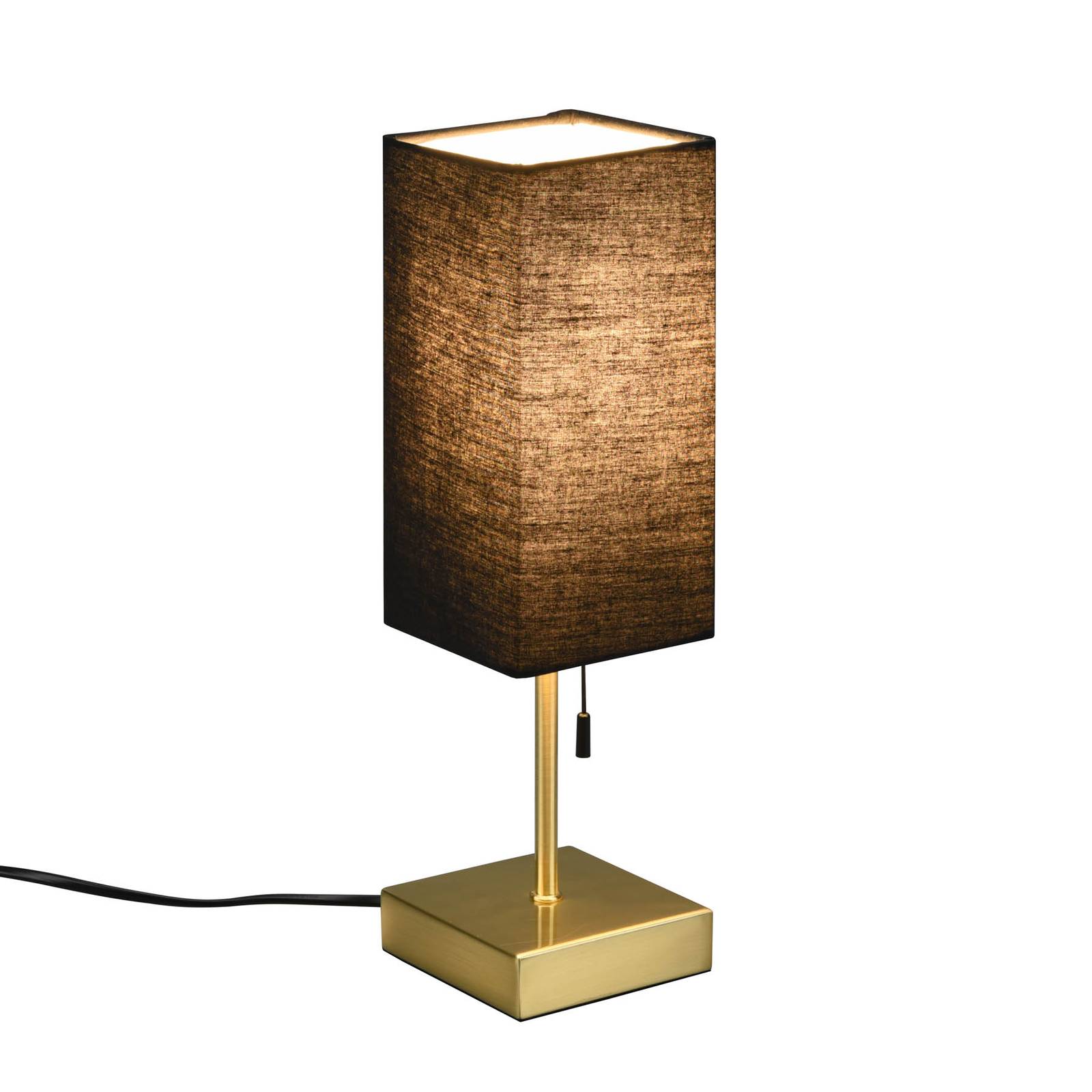 Lampe à poser Ole avec port USB noir/nickel