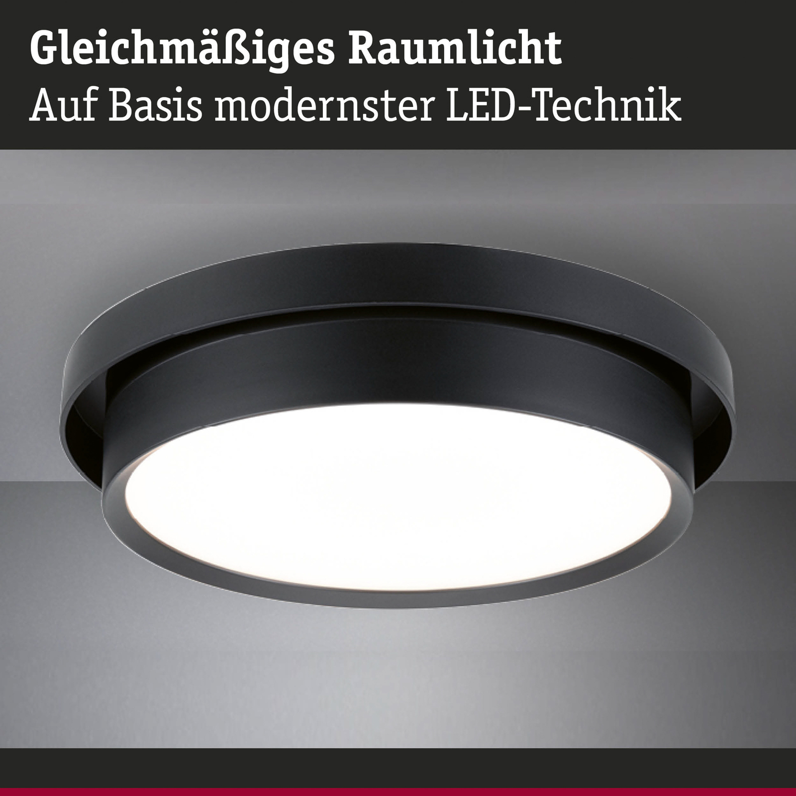 Paulmann Malik LED plafondlamp, 3-step-dim zwart