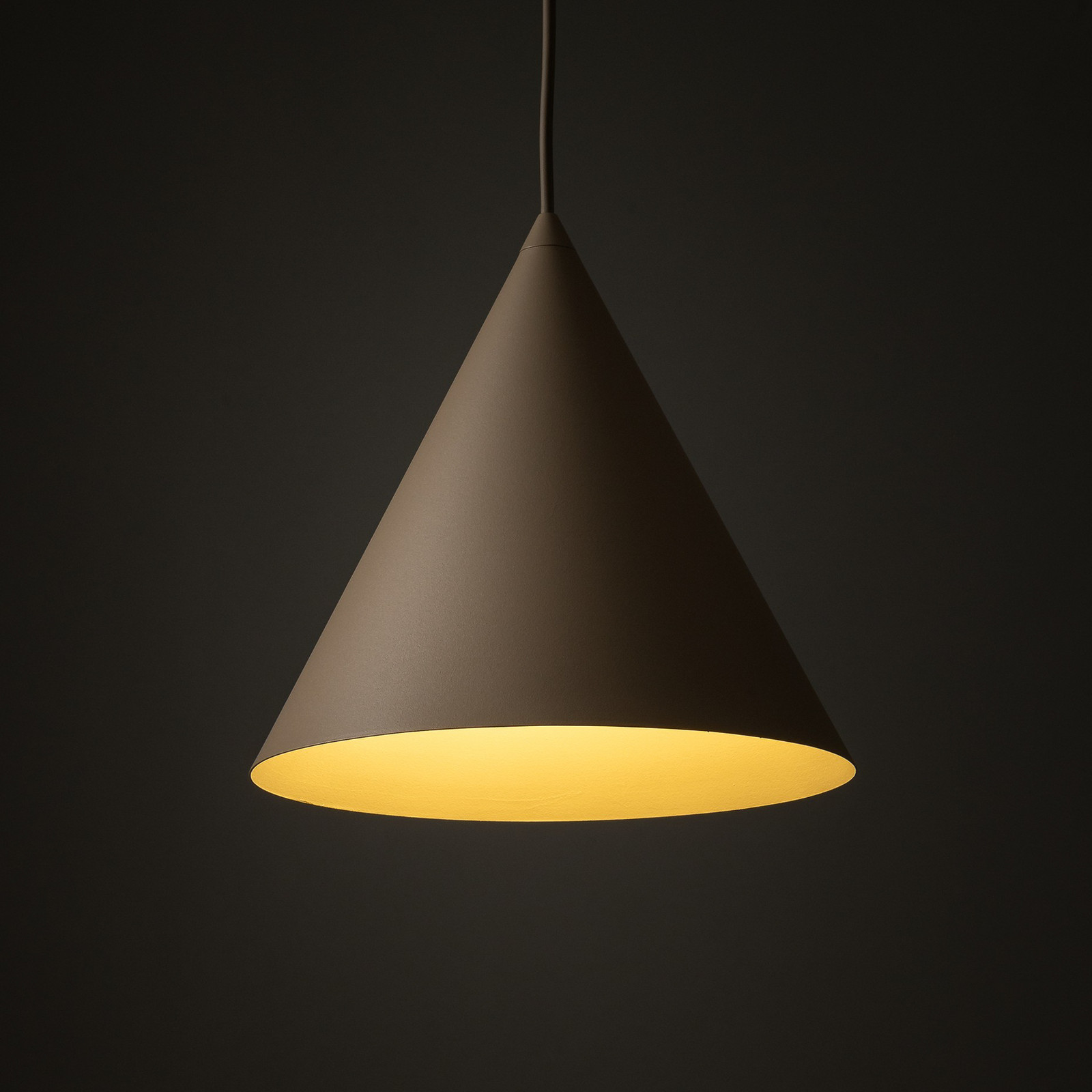 TK Lighting Lampă suspendată Cono 1 bec Ø 25 cm nisip E27 - Camera de zi / sufragerie - Modern - Metal