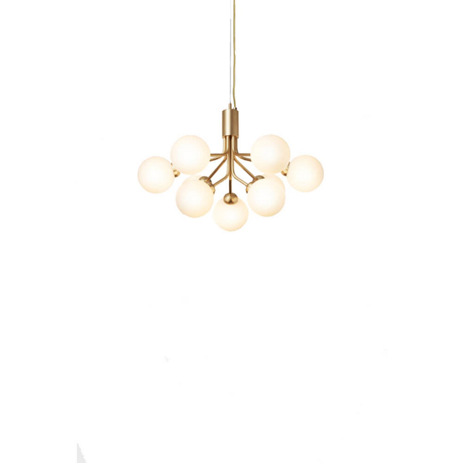 Apiales 9 Candelabro Brushed Brass/Opal White - Nuura