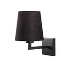 Wandleuchte Profil, schwarz, Metall/ Stoff, Höhe 30 cm