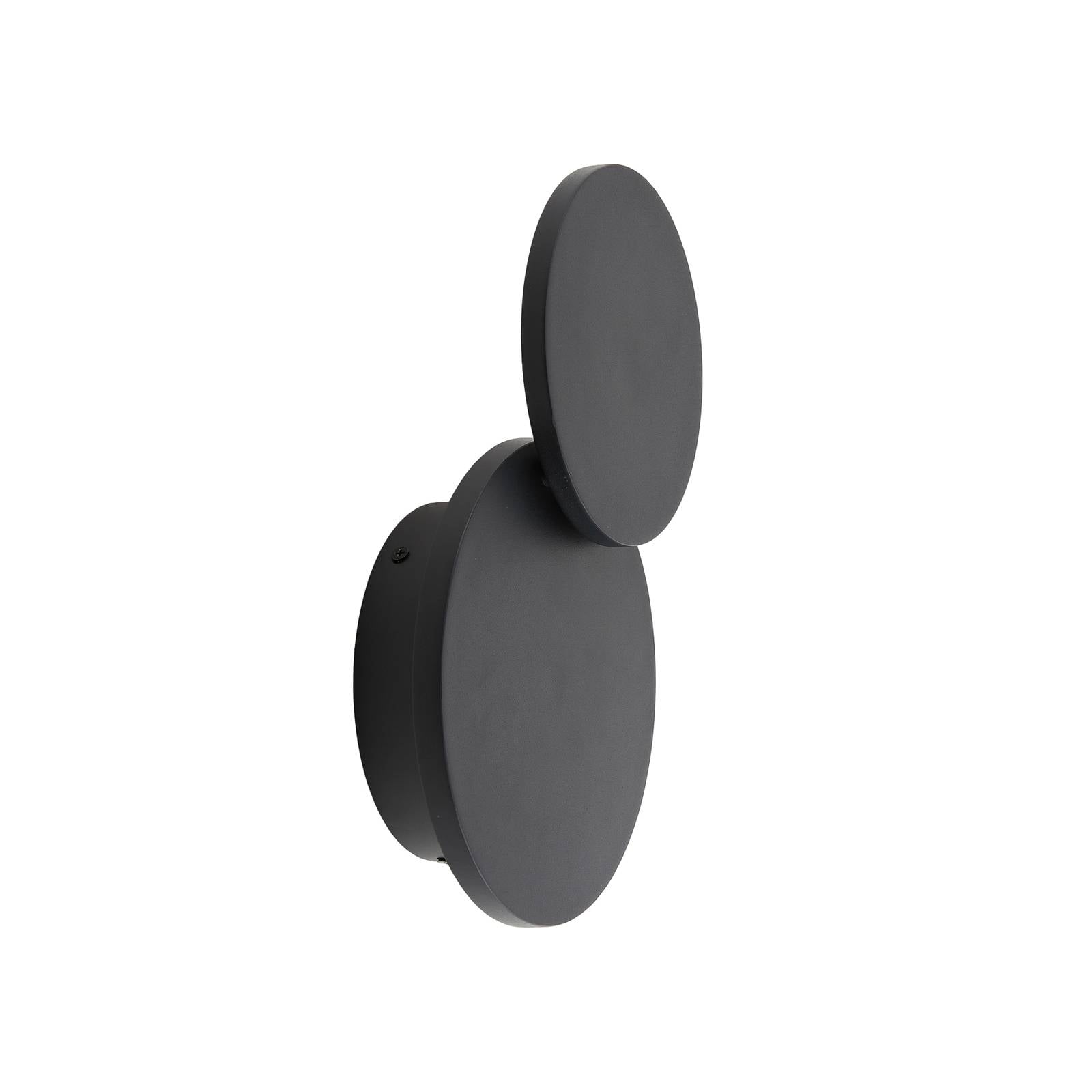 Lucande LED-Wandleuchte Elrik, schwarz, 20 cm hoch, Metall