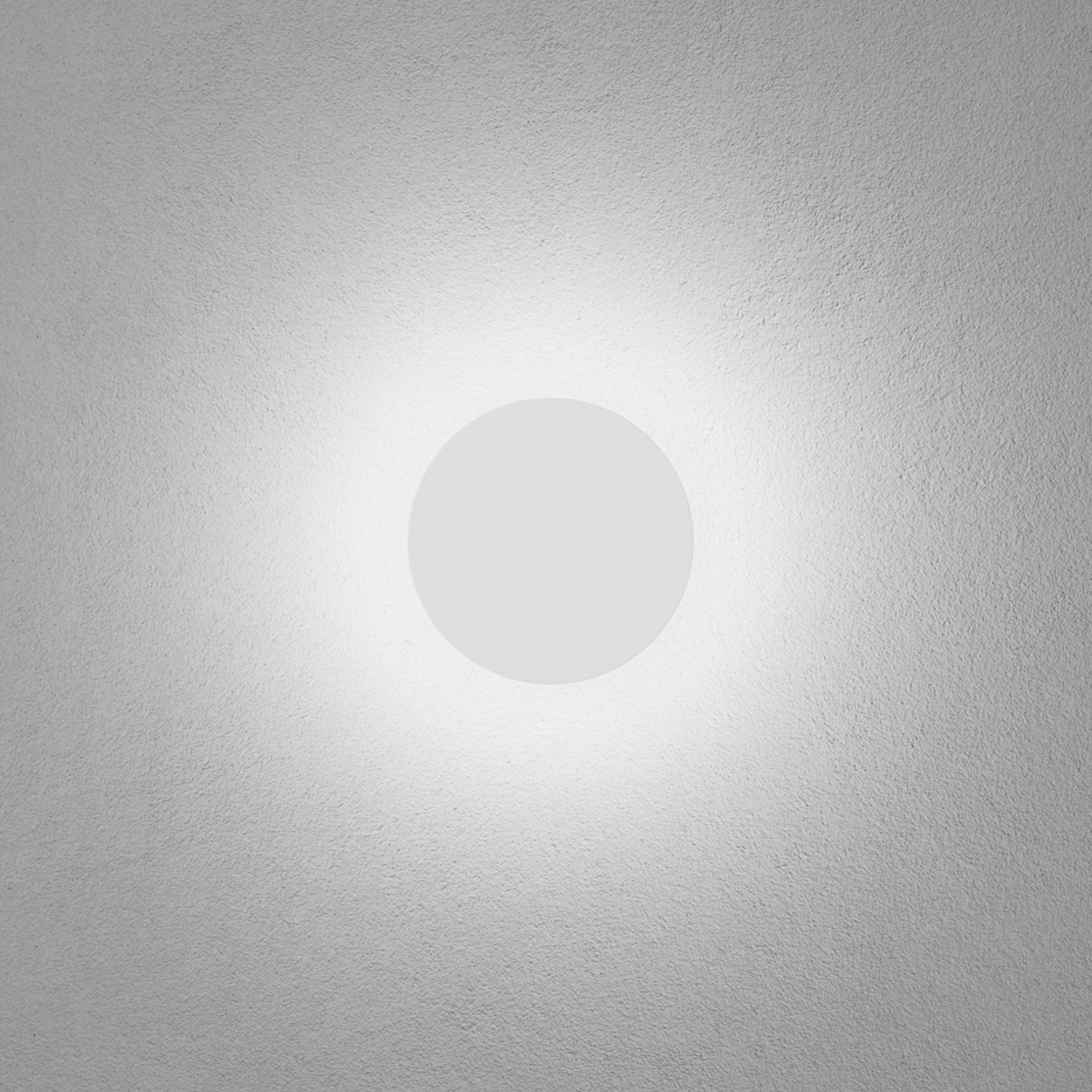 Egger LED-Wandleuchte Orbit, weiß, Ø 12,5 cm, Alu, 2.700 K