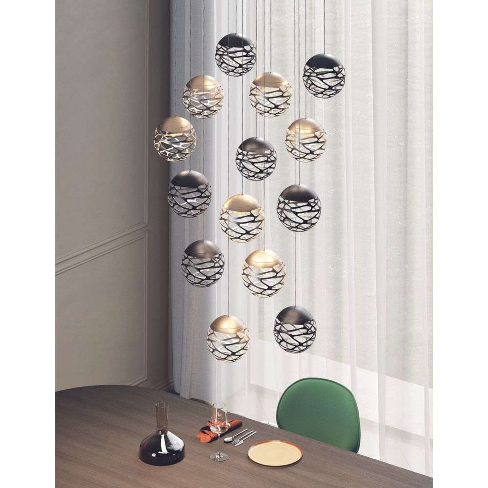 Kelly Cluster Sphere Pendel Kobber/Bronze Lodes - Spisestue - Metal