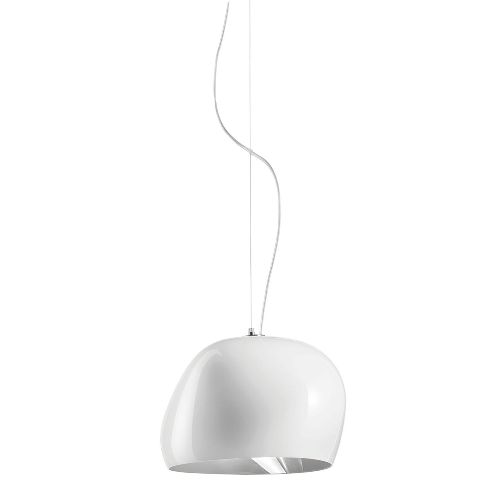 Závesná lampa Surface Ø 40 cm E27 biela/oceľová