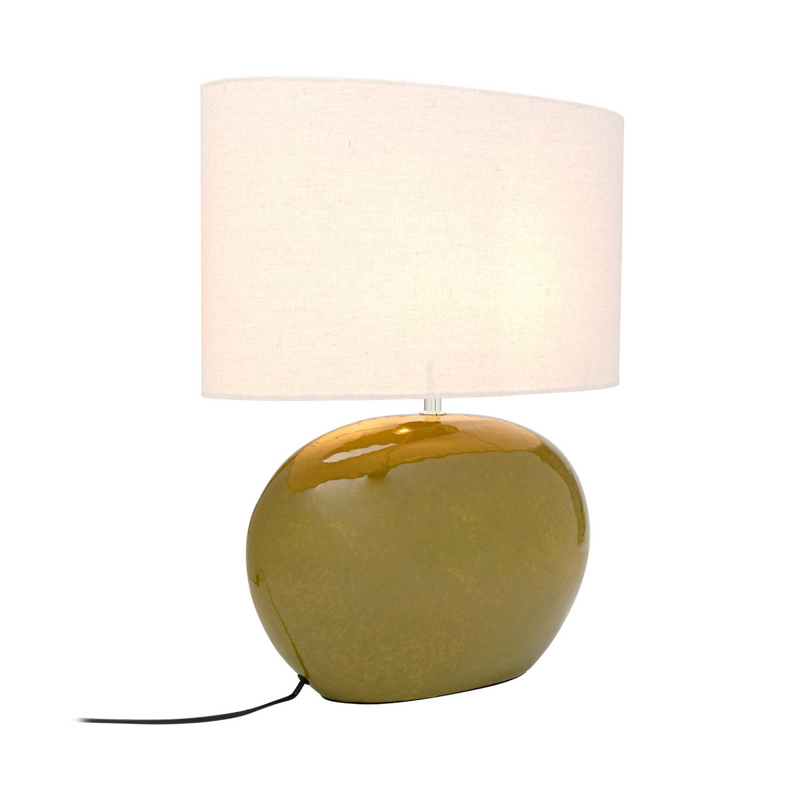 KARE Tischleuchte Beo, grün, Baumwolle, Höhe 50 cm E27