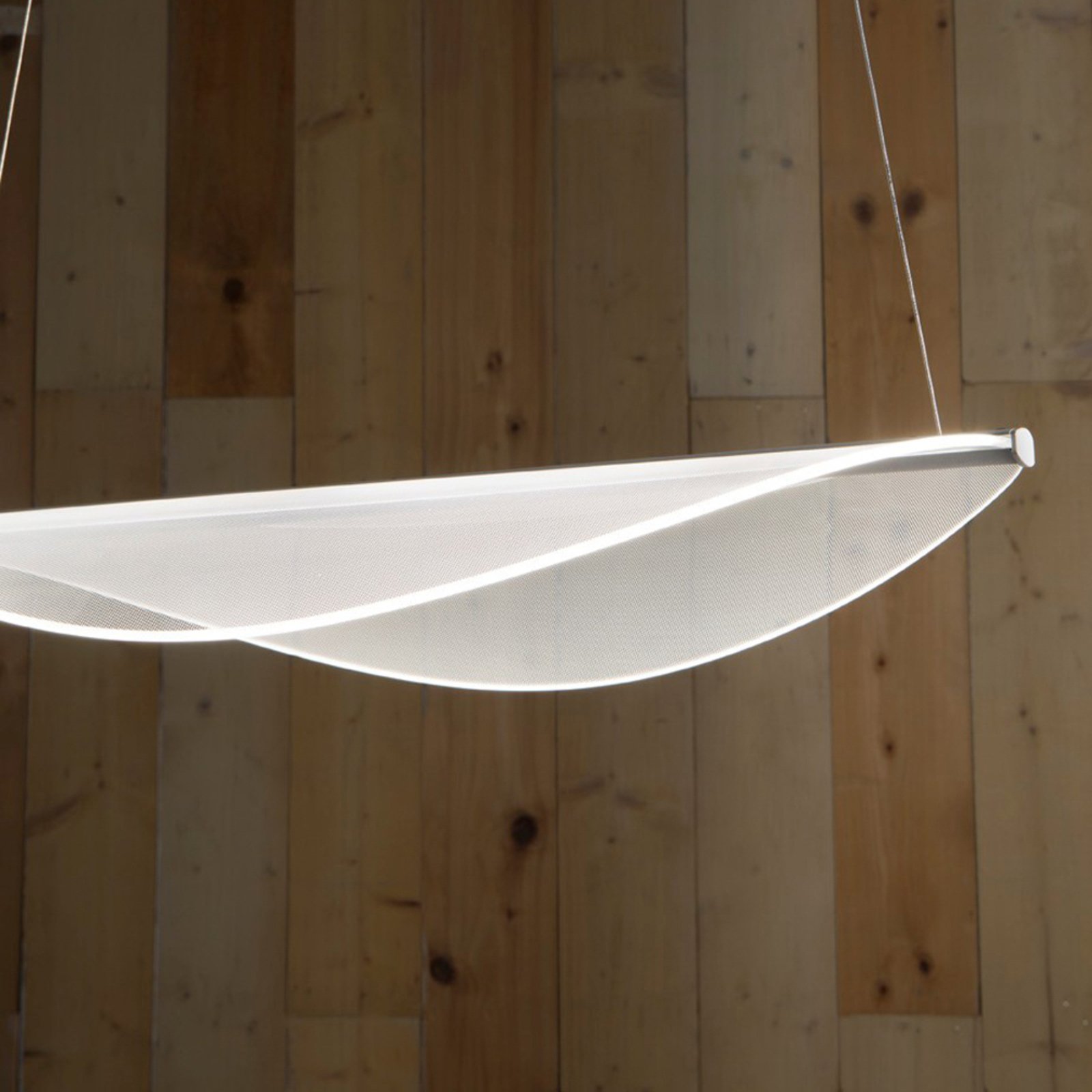 Stilnovo LED hanglamp wit lengte 53,6 cm