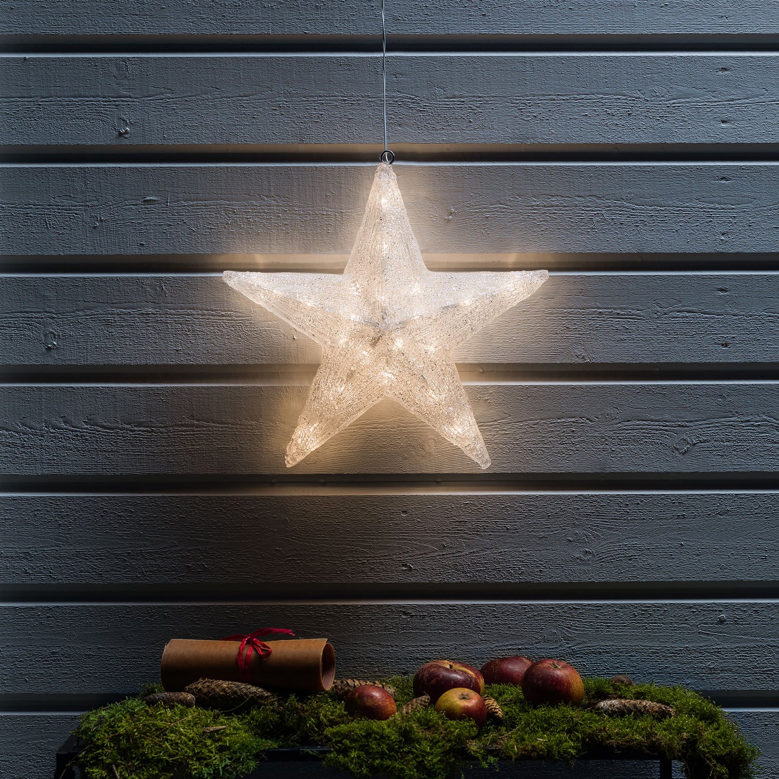 Estrela decorativa LED para utilização no exterior, Ø 40 cm