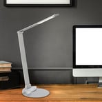 Candeeiro de secretária LED Haiti touchdim CCT prateado